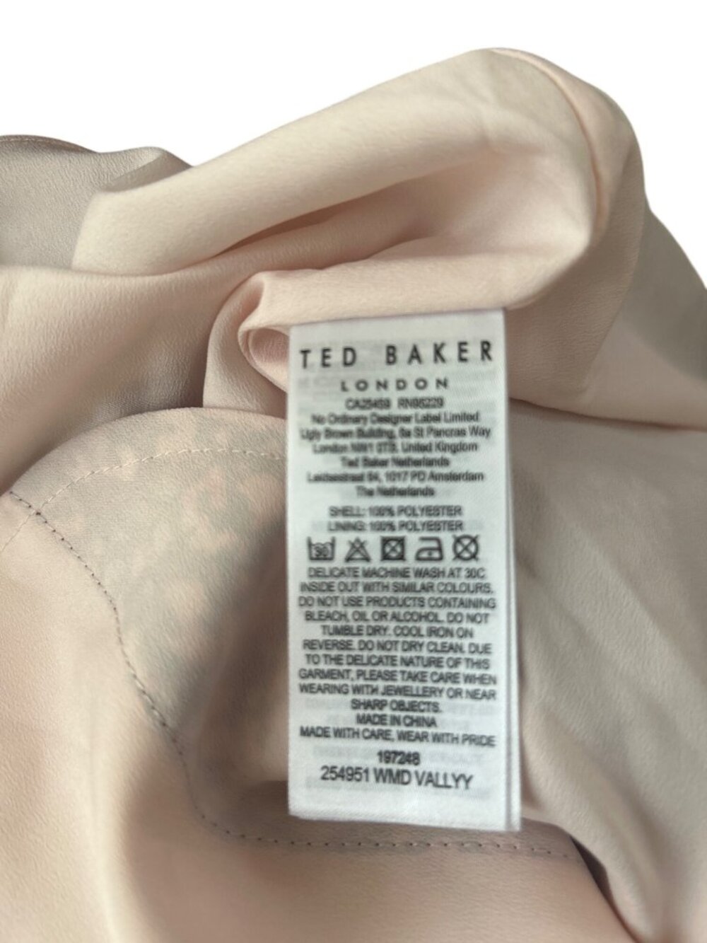 NWT Ted Baker Vallyy Boho Peasant Dress Sz 4 Draped Surplice V-Neck Long Sleeve - Picture 12 of 15